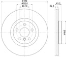 Mintex Brake Discs fits -BMW Mini V330:5 MDC2680 (also fits other vehicles)