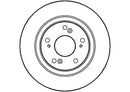 Disctech Brake Disc (Single) - Fits Honda, Hyundai - ABD2743 - Rear Axle