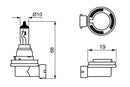 Bosch Bulb 12V 19W H16 - 1987302089