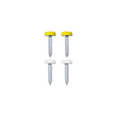 Wot-nots Number Plate Plastic Top Screws - White & Yellow - Pack Of 4 - PWN566