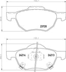 Mintex Brake Pad Set fits -Honda MDB2599 (also fits other vehicles)