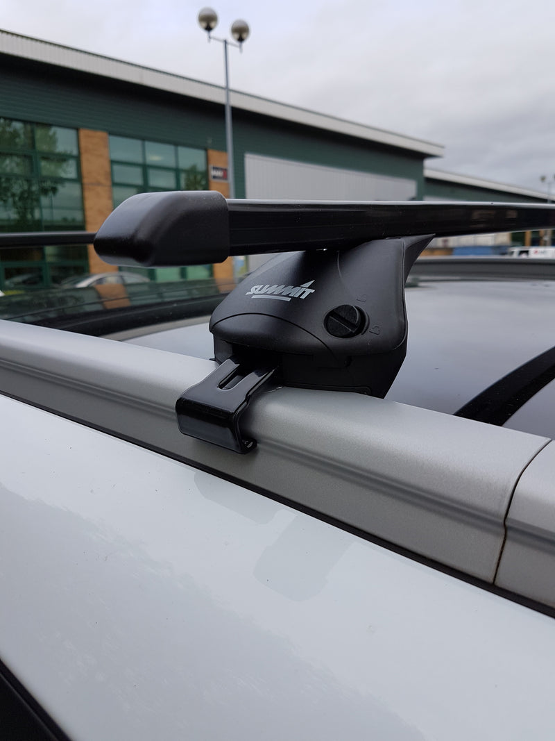 Summit Premium Integrated Railing Roof Bars 1.07m - Steel, with Additional Fitting Kit - SUP-857D fits various