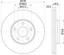 Mintex Brake Discs fits -Ford V276:5 MDC2342C (also fits other vehicles)
