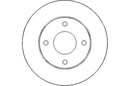 Disctech Brake Disc (Single) - Fits Ford, Nissan - ABD2602 - Front Axle