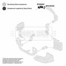 Borg & Beck Turbo Hose  - BTH1062 fits VAG A4,super,Pass 1.9TDi 00-05