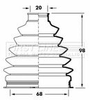 First Line Cv Joint Boot Kit  - FCB6052 fits Citroen, Peugeot, Toyota