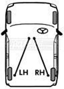 First Line Brake Cable- LH Rear -FKB2000