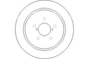 Disctech Brake Disc (Single) - Fits Chrysler, Subaru - ABD3033 - Rear Axle
