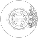 Borg & Beck Brake Disc  - BBD6226S fits Panamera (971) 18 (1LN,1ZT) 05/16-