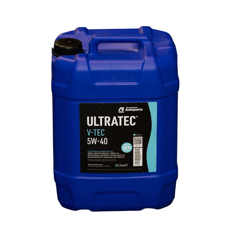 Ultratec V-Tec F1 5W40 - 20 Litre Engine Oil