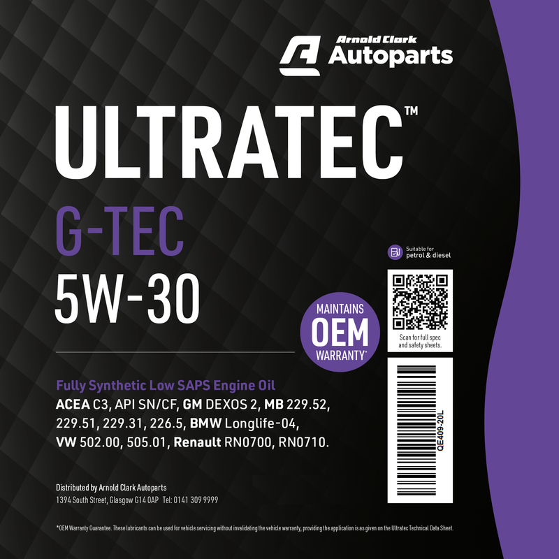 Ultratec G-TEC 5W30 - 1 Litre Engine Oil