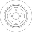 Disctech Brake Disc (Single) - Fits Kia, Lexus - ABD3825 - Rear Axle