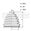First Line Drive Shaft Bellow - FCB6443