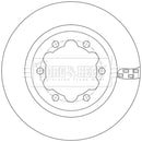 Borg & Beck Brake Disc - BBD6255S