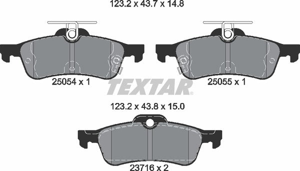 Honda, Brake Pad Set - Textar 2505401