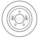 Borg & Beck Brake Disc Pair  - BBD5327 fits Hyundai i30 +elec.brake 11/11-