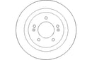 Disctech Brake Disc (Single) - Fits Hyundai - ABD2503 - Rear Axle