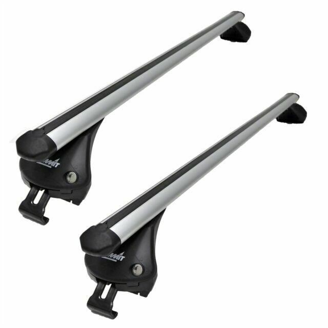 Summit Premium Integrated Railing Roof Bars 1.07m - Aluminium, with Additional Fitting Kit - SUP-957B fits various