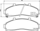 Mintex Brake Pad Set fits -Ford Usa Mazda MDB1785 (also fits other vehicles)