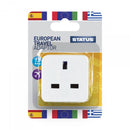 Status European Travel Adaptor - Single pack - SEUROAB112