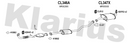 Klarius CL346A - Box With Centre Pipe  - Fits Mitsubishi Lancer 1.3