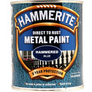 Hammerite Direct To Rust Metal Paint - Hammered Blue - 750ml - 5092938