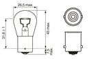 Bosch Eco P21W 12V Ba15S 382 Trade Pk Part No - 1987302811