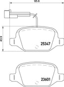 Mintex Brake Pad Set fits -Abarth Fiat MDB3204 (also fits other vehicles)