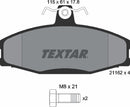 Textar Brake Pad Set - 2166201