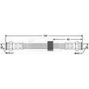 Borg & Beck Brake Hose  - BBH6707 fits VAG Cordoba,Ibiza,Polo
