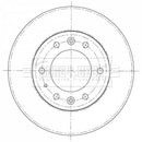 Borg & Beck Brake Disc Pair  - BBD5403 fits Ford Ranger 2.2 TDCi 08/11-