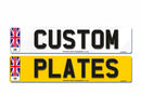 4D Pair of Aluminium Number Plates 520 X 111 GB|Standard