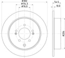 Mintex Brake Discs fits -Hyundai Kia S281:5 MDC2817C (also fits other vehicles)