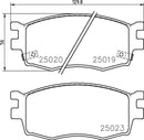 Mintex Brake Pad Set fits -Hyundai MDB3057 (also fits other vehicles)