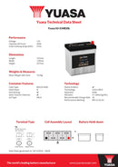 Yuasa GS Auxiliary Battery - HJ-S34B20L - 4 Year Warranty