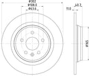 Mintex Brake Discs fits -Volvo V288:5 MDC2054 (also fits other vehicles)