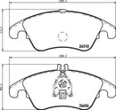 Mintex Brake Pad Set fits -MercedesBenz MDB2831 (also fits other vehicles)