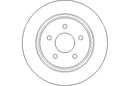Disctech Brake Disc (Single) - Fits Fiat, Ford - ABD3123 - Rear Axle
