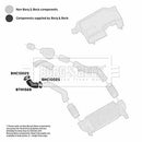 Borg & Beck Turbo Hose  - BTH1568 fits Ford Focus MKI 1.8TDCi