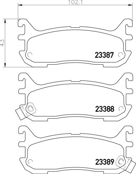 Mintex Brake Pad Set fits -Eunos Mazda MDB1705 (also fits other vehicles)
