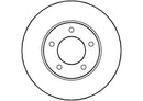 Disctech Brake Disc (Single) - Fits Alfa romeo, Daimler - ABD3501 - Front Axle