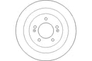 Disctech Brake Disc (Single) - Fits Hyundai, Vw - ABD2504 - Rear Axle