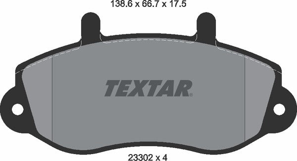 Opel Renault Vauxhall, Brake Pad Set - Textar 23302012338704