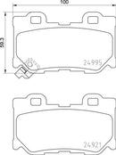 Mintex Brake Pad Set fits -Infiniti Nissan MDB3110 (also fits other vehicles)