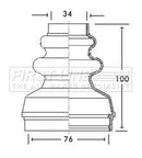 First Line Cv Joint Boot Kit  - FCB2736 fits Citroen - Inner