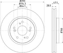 Mintex Brake Discs fits -Honda S275:5 MDC2104C (also fits other vehicles)