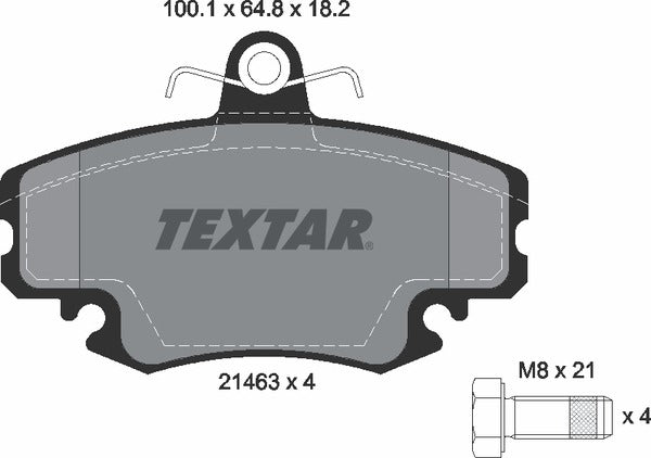 Alpine DACia Peugeot Renault, Brake Pad Set - Textar 2146306