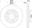 Mintex Brake Discs fits -Alfa Romeo Fiat Jeep V345:5 MDC2258 (also fits other vehicles)