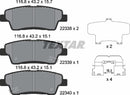 Textar Brake Pad Set - 2233801