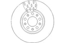 Disctech Brake Disc (Single) - Fits Alfa romeo, Land rover - ABD3093 - Front Axle